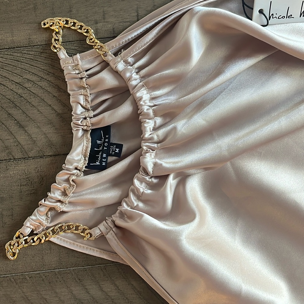 Nicole Miller dressy gold camisole top